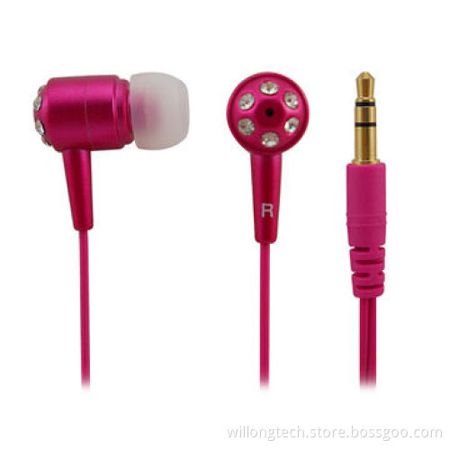 Fashionable Earphones with Diamond